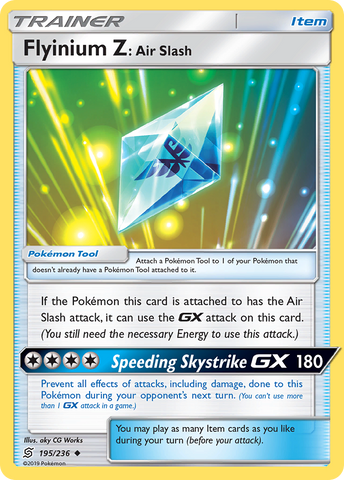 Flyinium Z: Air Slash (195/236) [Sun & Moon: Unified Minds] Reverse Holofoil