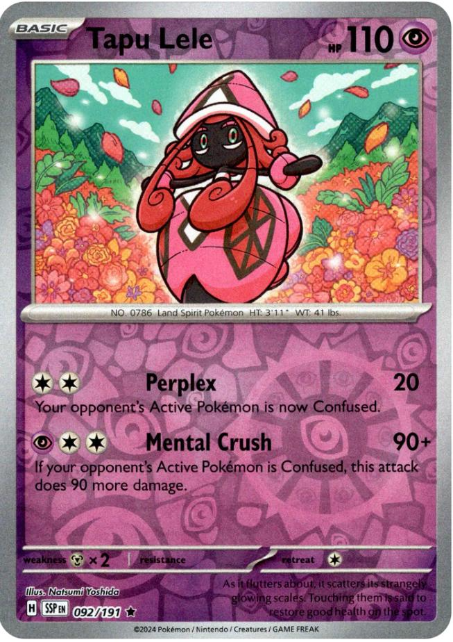 Tapu Lele (092/191) [Scarlet & Violet: Surging Sparks] Reverse Holofoil