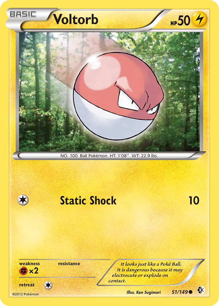 Voltorb (51/149) [Black & White: Boundaries Crossed] Reverse Holofoil