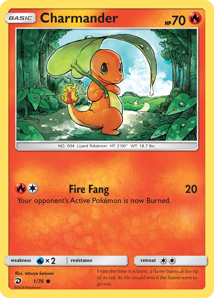 Charmander (1/70) [Sun & Moon: Dragon Majesty] Reverse Holofoil