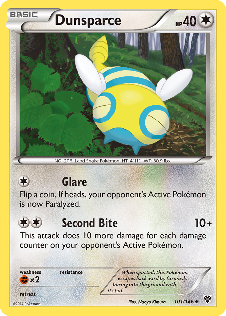 Dunsparce (101/146) [XY: Base Set] Reverse Holofoil