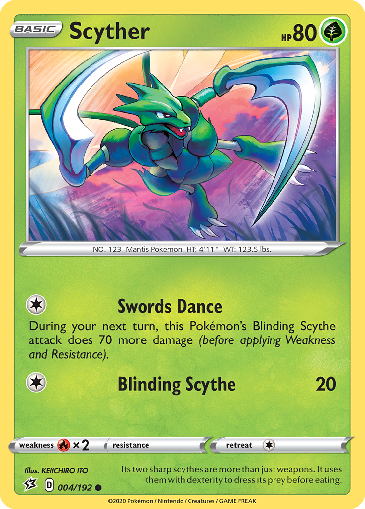 Scyther (004/192) [Sword & Shield: Rebel Clash] Reverse Holofoil