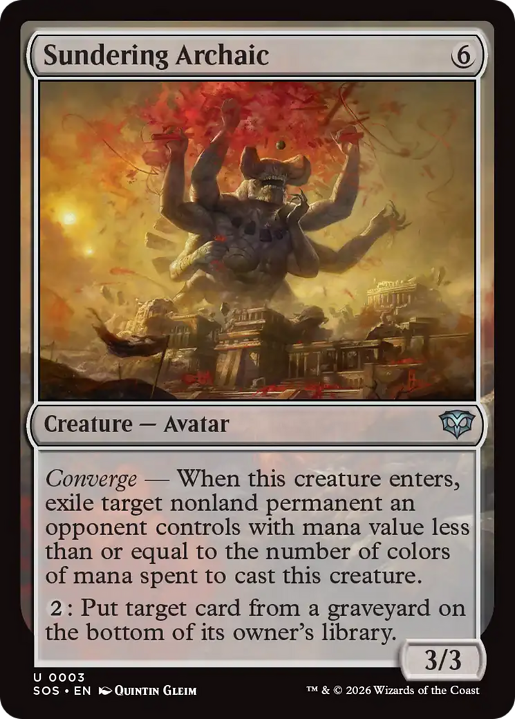 Sundering Archaic [Secrets of Strixhaven] Foil