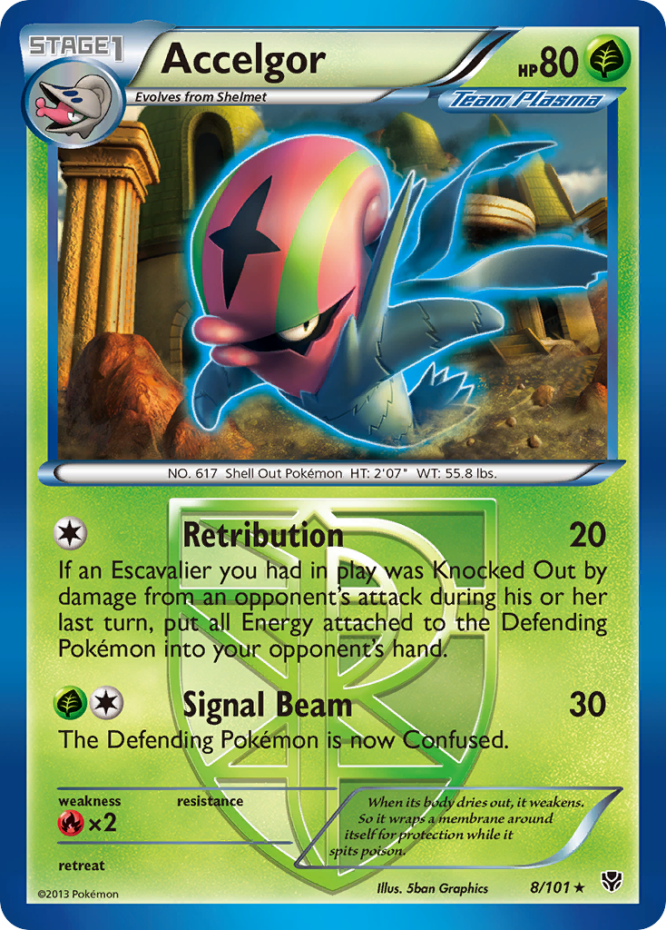 Accelgor (8/101) [Black & White: Plasma Blast] Reverse Holofoil