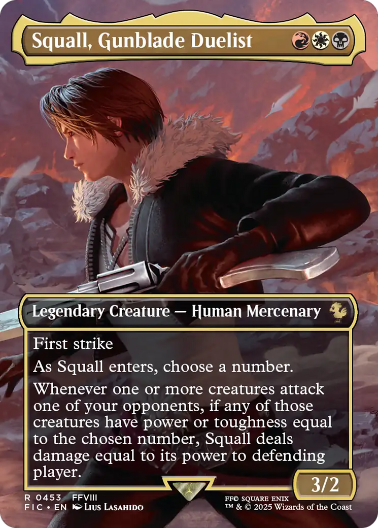 Squall, Gunblade Duelist (Borderless) [FINAL FANTASY Commander] Foil