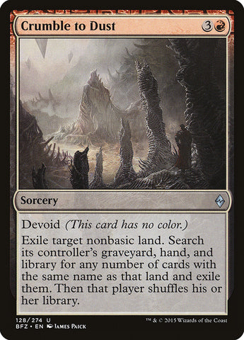 Crumble to Dust [Battle for Zendikar] Foil