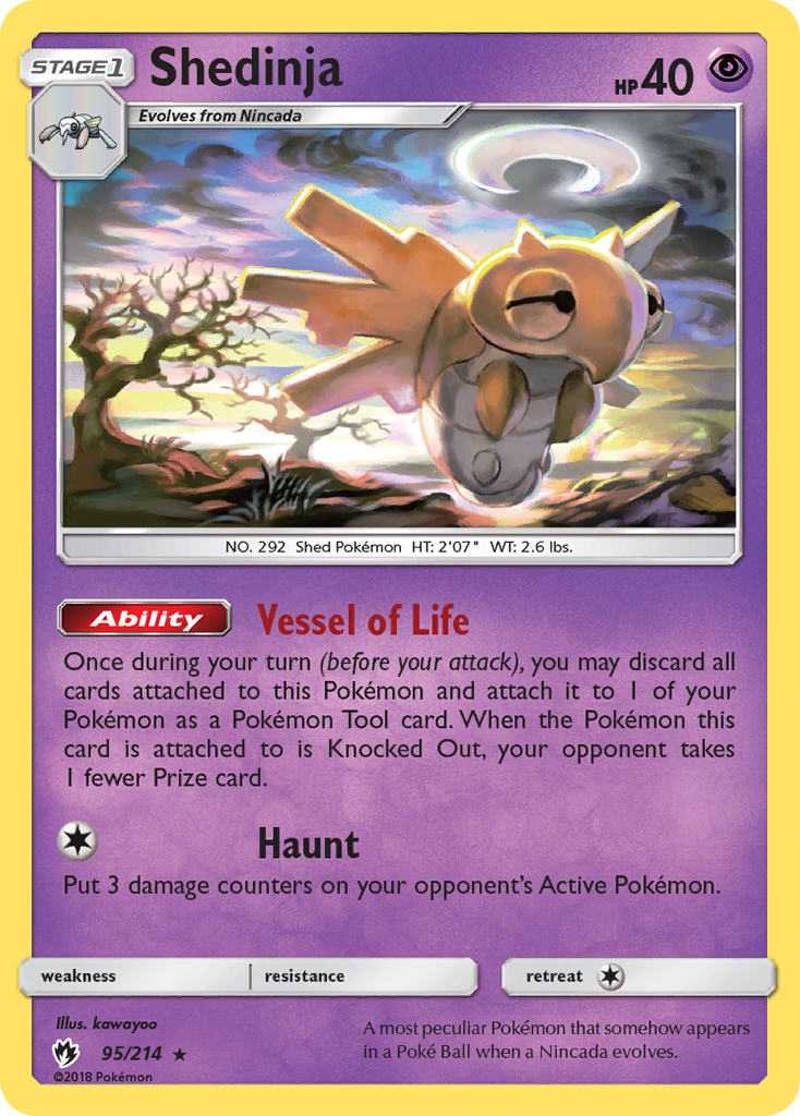 Shedinja (95/214) [Sun & Moon: Lost Thunder] Reverse Holofoil