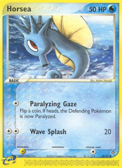 Horsea (58/97) [EX: Dragon] Reverse Holofoil