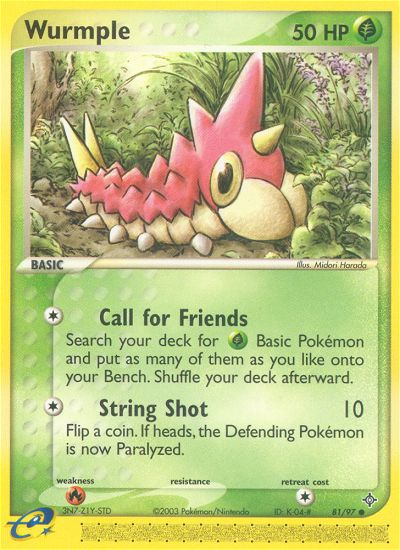 Wurmple (81/97) [EX: Dragon] Reverse Holofoil