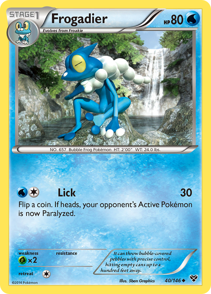 Frogadier (40/146) [XY: Base Set] Reverse Holofoil