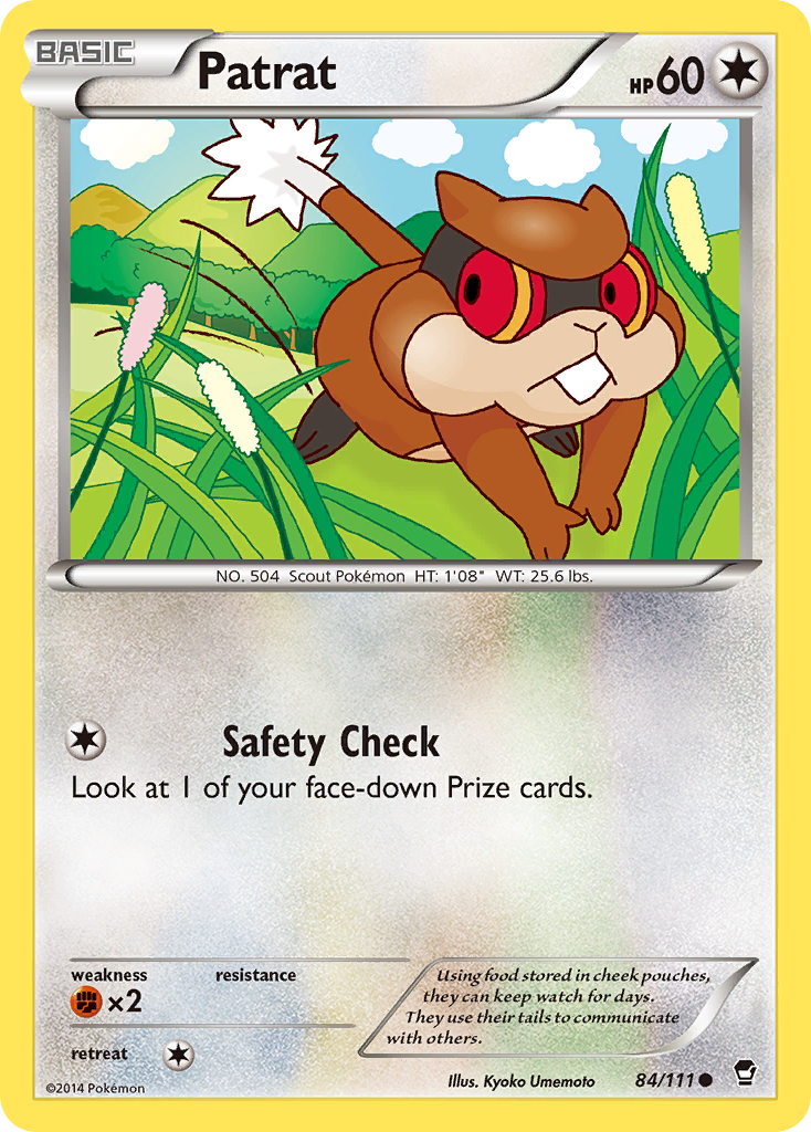 Patrat (84/111) [XY: Furious Fists] Reverse Holofoil