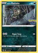 Alolan Rattata (041/078) [Pokémon GO] Reverse Holofoil