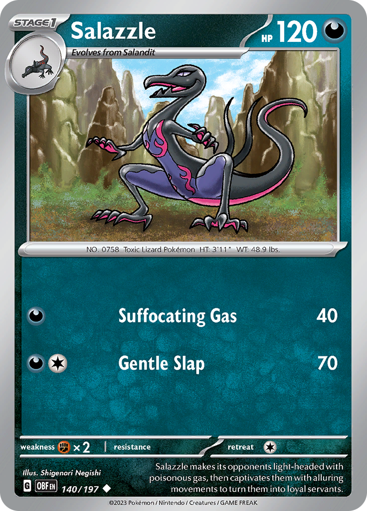 Salazzle (140/197) [Scarlet & Violet: Obsidian Flames] Reverse Holofoil