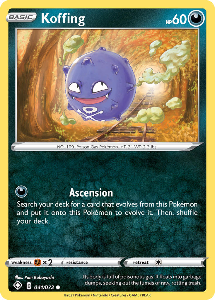 Koffing (041/072) [Sword & Shield: Shining Fates] Reverse Holofoil