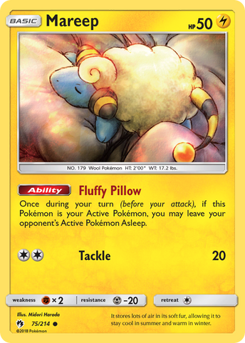 Mareep (75/214) [Sun & Moon: Lost Thunder] Reverse Holofoil