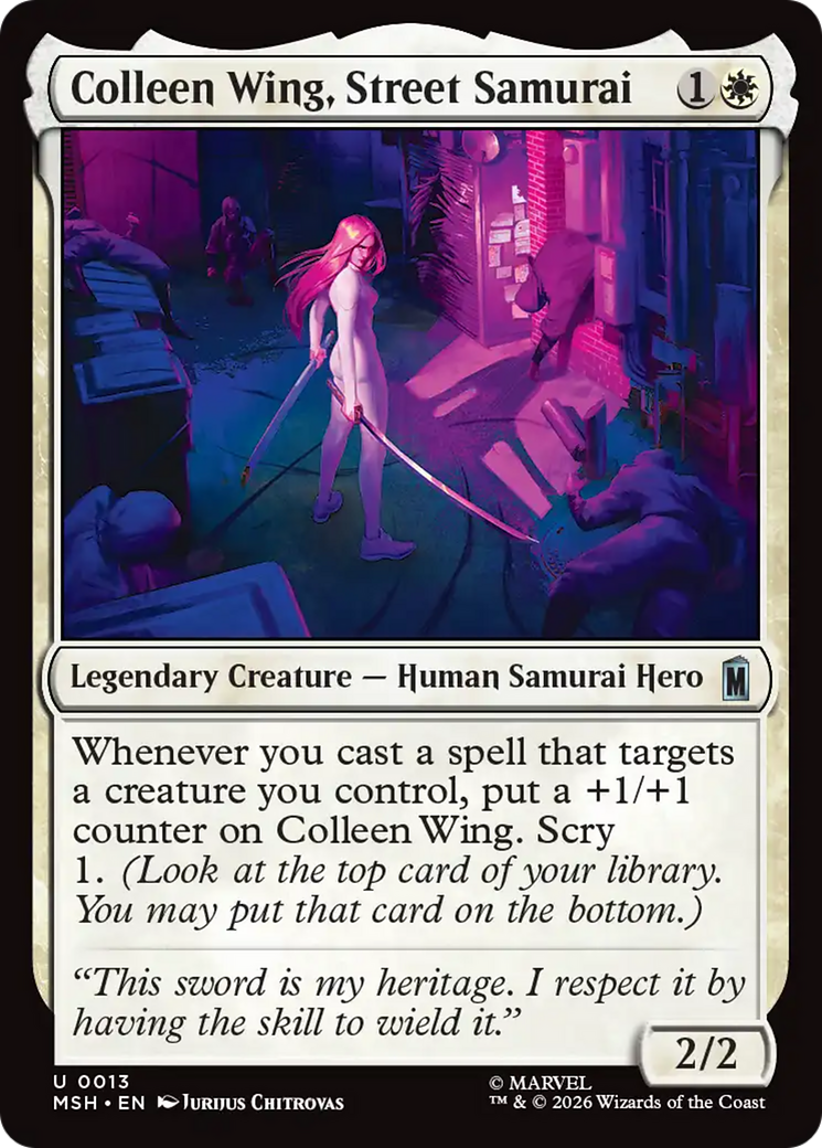 Colleen Wing, Street Samurai [Marvel Super Heroes] Foil