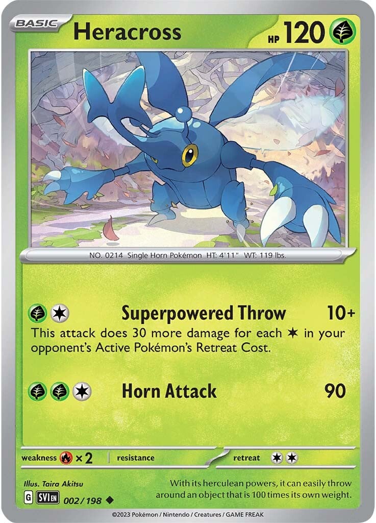 Heracross (002/198) [Scarlet & Violet: Base Set] Reverse Holofoil