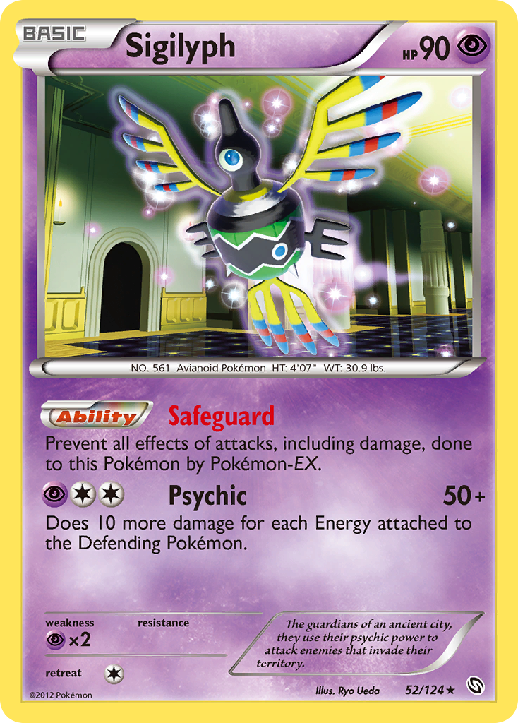 Sigilyph (52/124) [Black & White: Dragons Exalted] Reverse Holofoil