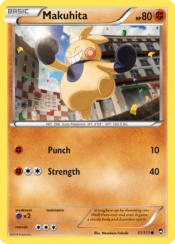 Makuhita (51/111) [XY: Furious Fists] Reverse Holofoil