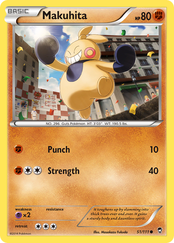 Makuhita (51/111) [XY: Furious Fists] Reverse Holofoil