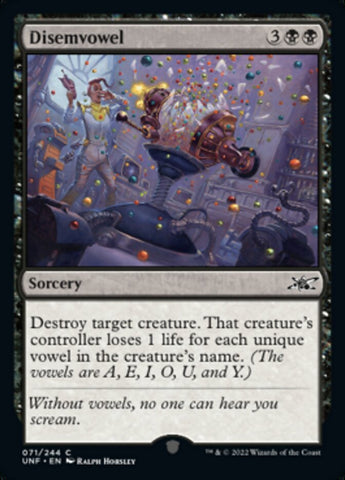 Disemvowel [Unfinity] Foil