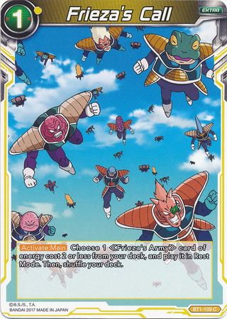 Frieza's Call (BT1-109) [Galactic Battle] Parallel Foil