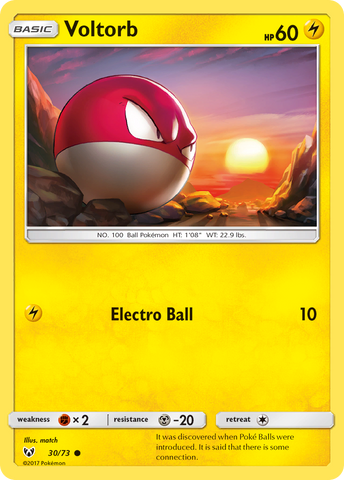 Voltorb (30/73) [Sun & Moon: Shining Legends] Reverse Holofoil
