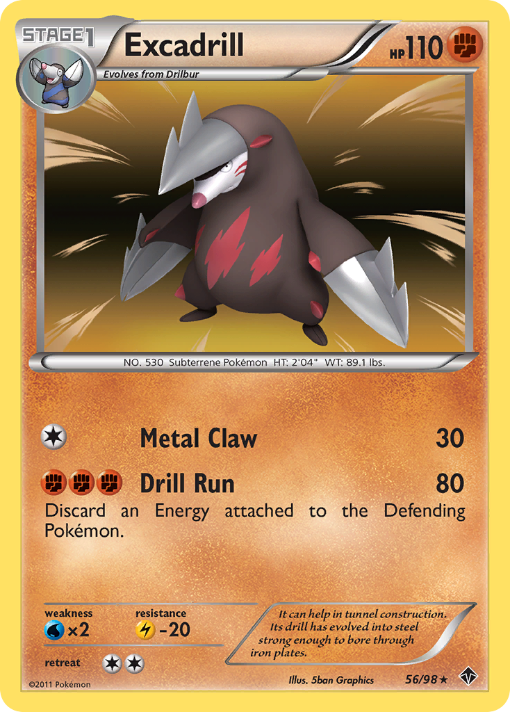 Excadrill (56/98) [Black & White: Emerging Powers] Reverse Holofoil