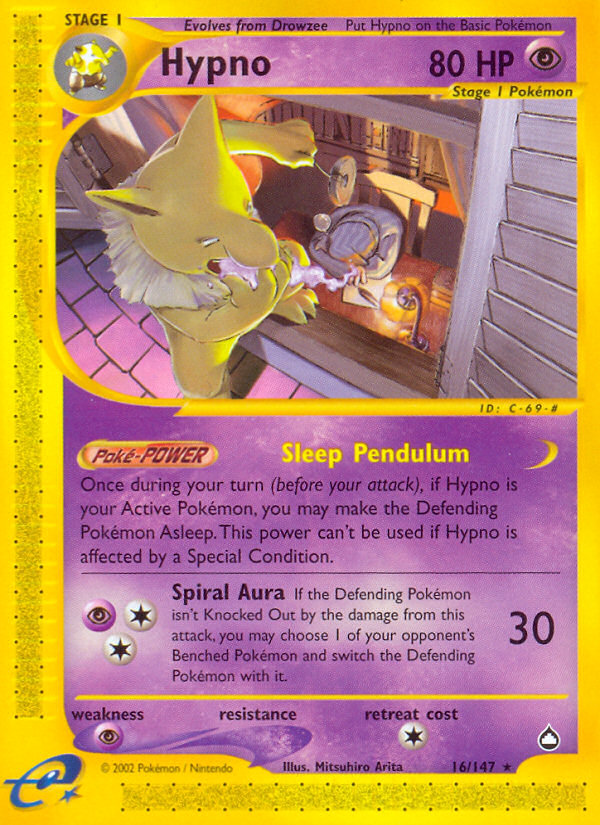 Hypno (16/147) [Aquapolis] Reverse Holofoil