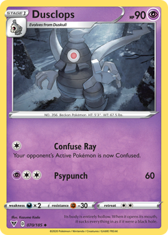Dusclops (070/185) [Sword & Shield: Vivid Voltage] Reverse Holofoil