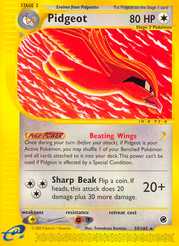 Pidgeot (59/165) [Expedition: Base Set] Reverse Holofoil