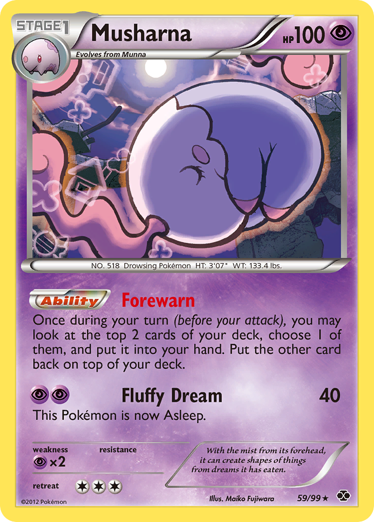 Musharna (59/99) [Black & White: Next Destinies] Reverse Holofoil