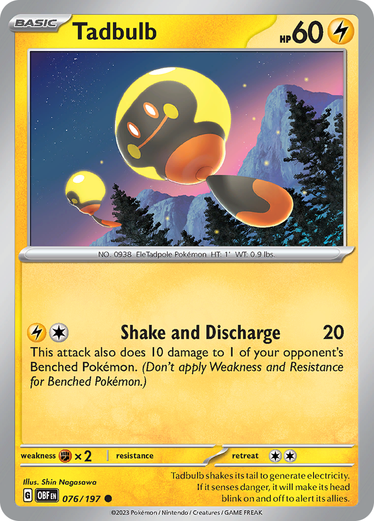Tadbulb (076/197) [Scarlet & Violet: Obsidian Flames] Reverse Holofoil