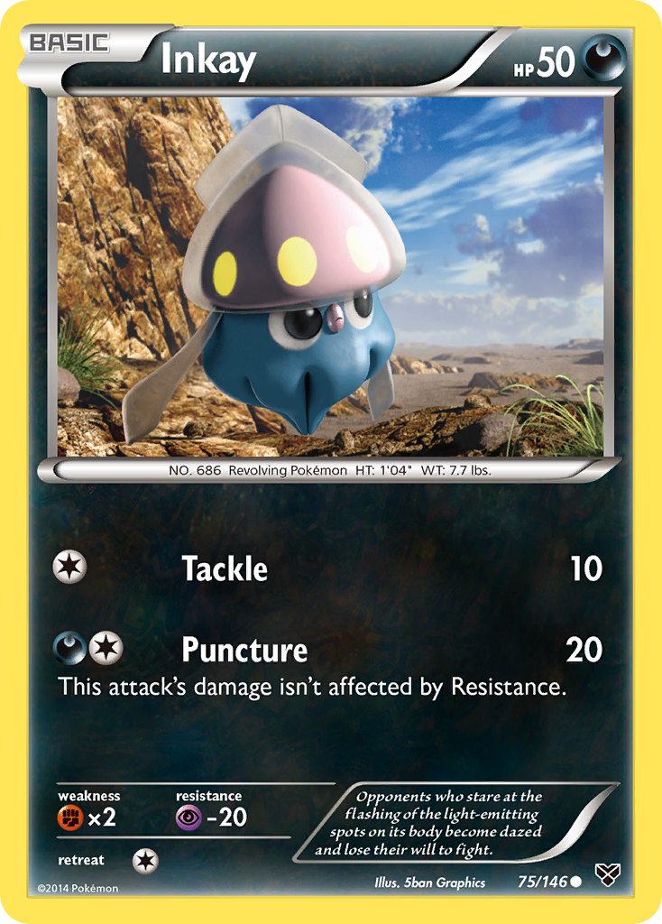 Inkay (75/146) [XY: Base Set] Reverse Holofoil