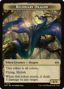 Reliquary Dragon // Dragon (0011) Double-Sided Token [Tarkir: Dragonstorm Tokens] Foil
