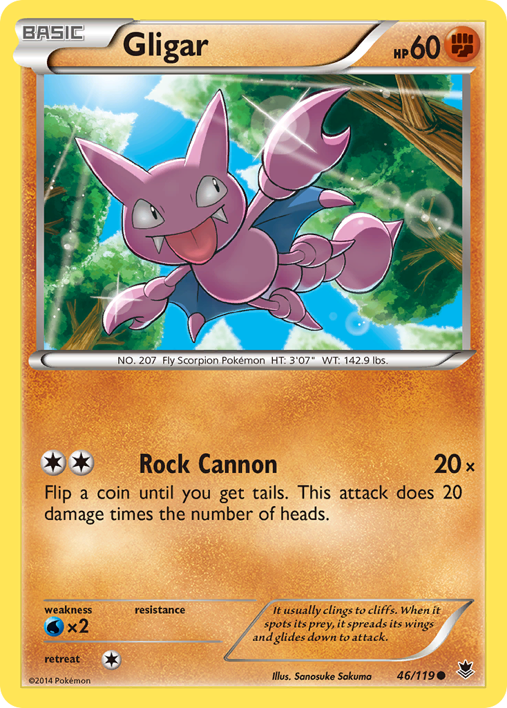 Gligar (46/119) [XY: Phantom Forces] Reverse Holofoil