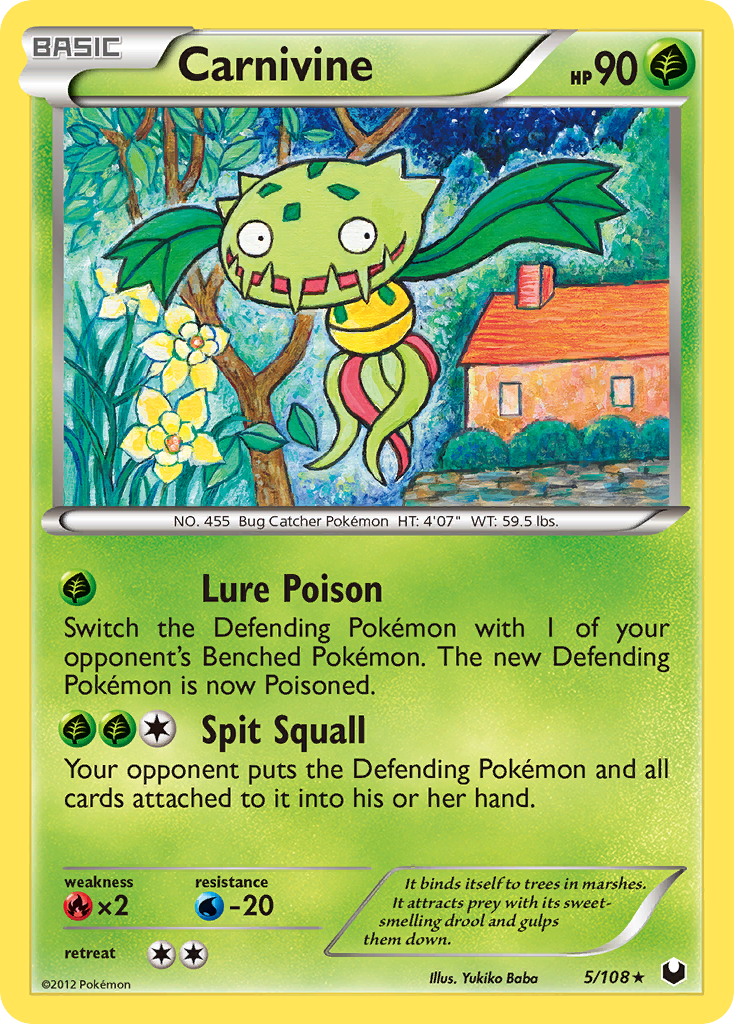 Carnivine (5/108) [Black & White: Dark Explorers] Reverse Holofoil