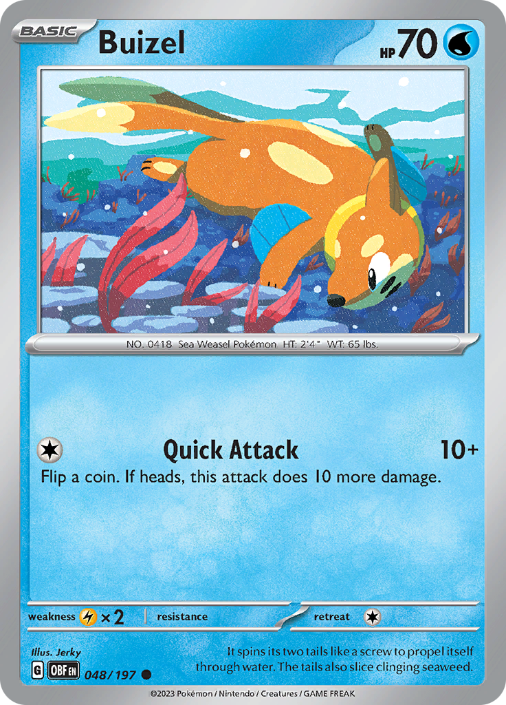 Buizel (048/197) [Scarlet & Violet: Obsidian Flames] Reverse Holofoil