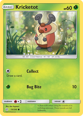 Kricketot (13/236) [Sun & Moon: Cosmic Eclipse] Reverse Holofoil