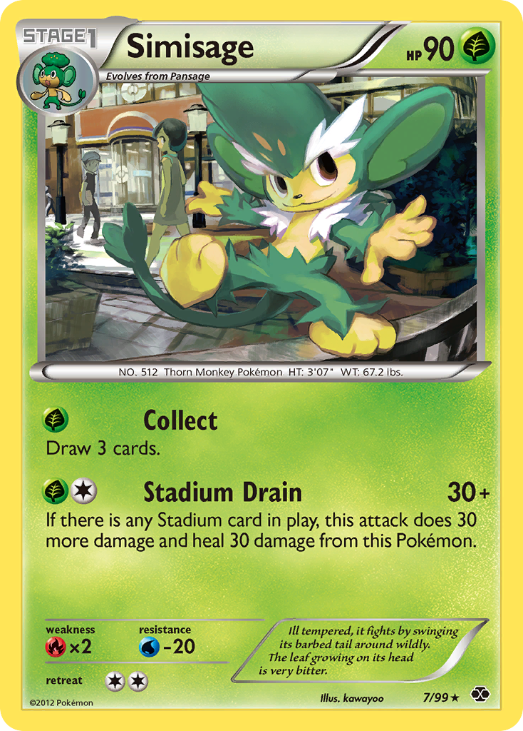 Simisage (7/99) [Black & White: Next Destinies] Reverse Holofoil