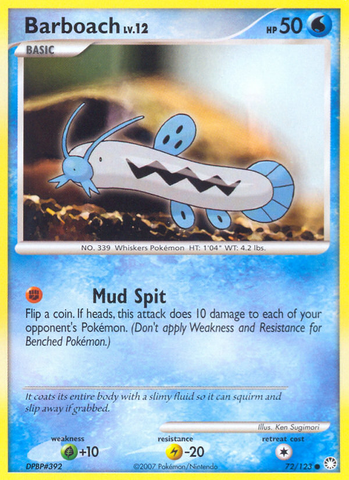 Barboach (72/123) [Diamond & Pearl: Mysterious Treasures] Reverse Holofoil