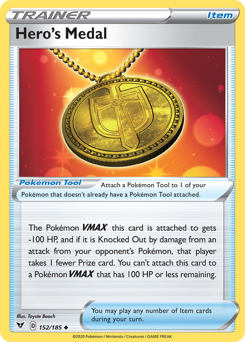 Hero's Medal (152/185) [Sword & Shield: Vivid Voltage] Reverse Holofoil