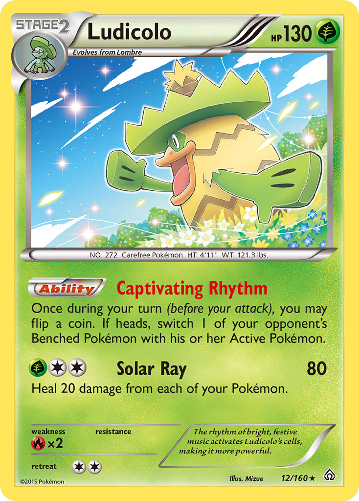 Ludicolo (12/160) [XY: Primal Clash] Reverse Holofoil