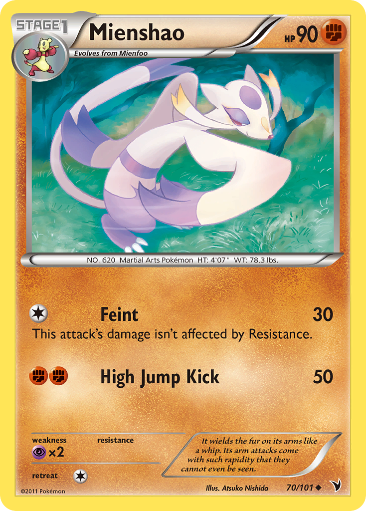 Mienshao (70/101) [Black & White: Noble Victories] Reverse Holofoil