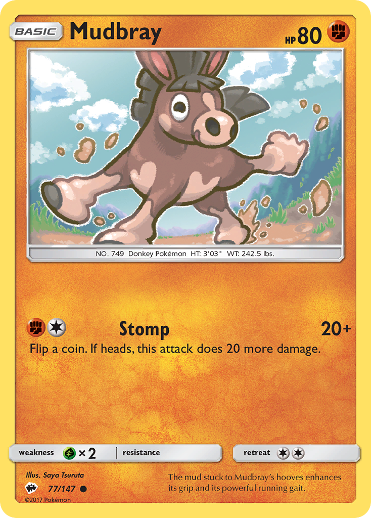 Mudbray (77/147) [Sun & Moon: Burning Shadows] Reverse Holofoil