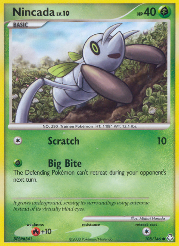 Nincada (108/146) [Diamond & Pearl: Legends Awakened] Reverse Holofoil