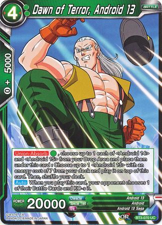 Dawn of Terror, Android 13 (BT3-070) [Cross Worlds] Parallel Foil