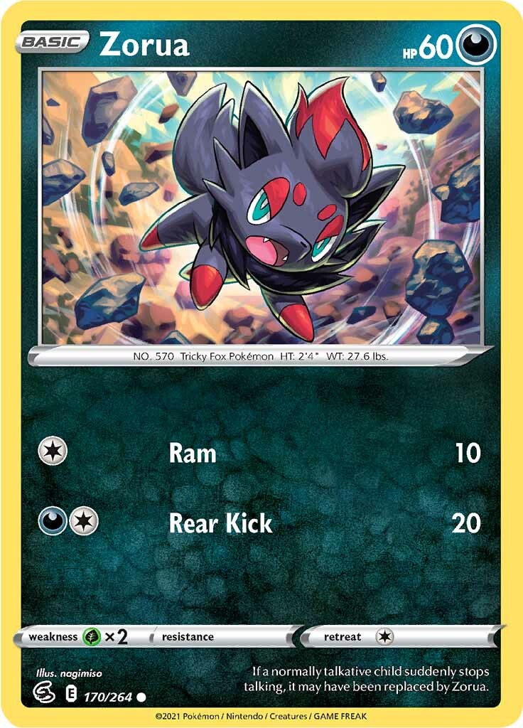 Zorua (170/264) [Sword & Shield: Fusion Strike] Reverse Holofoil