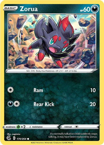 Zorua (170/264) [Sword & Shield: Fusion Strike] Reverse Holofoil
