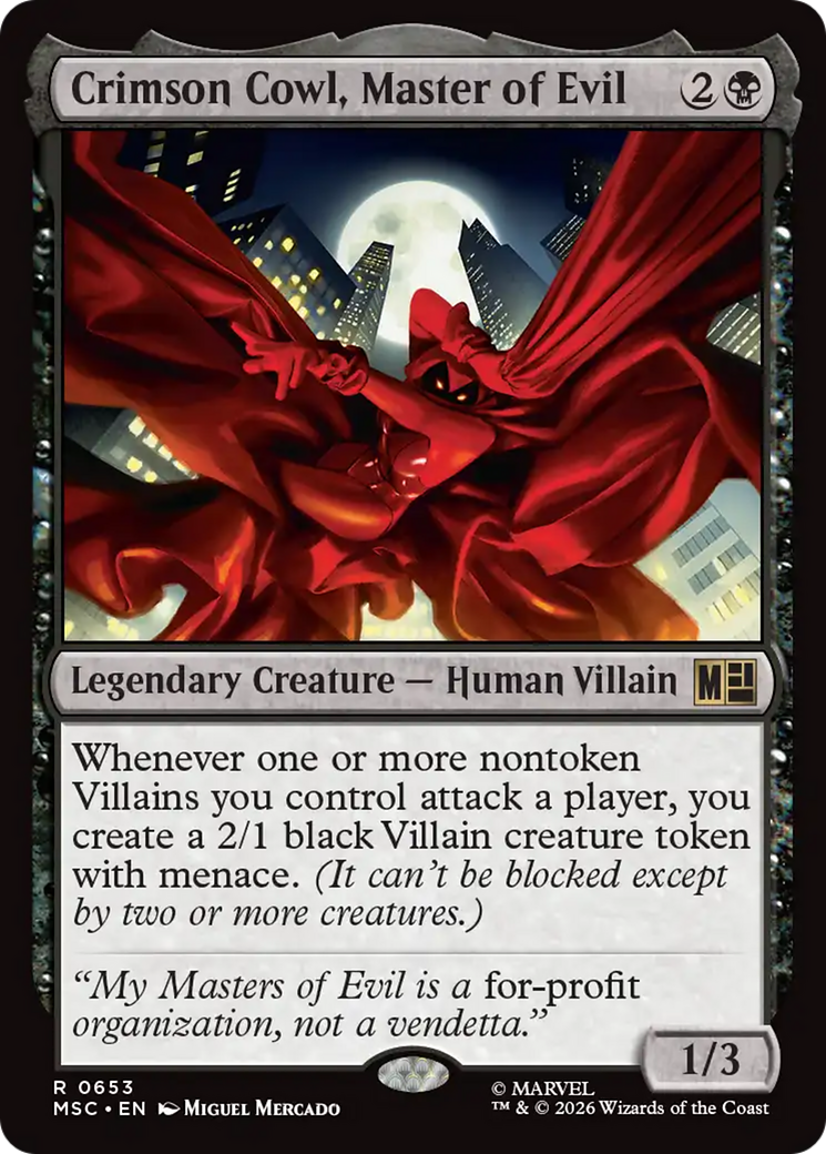 Crimson Cowl, Master of Evil [Marvel Super Heroes Commander] Foil